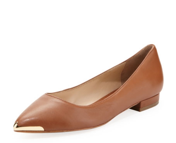 Pour la Victoire | Metal-Tip Leather Flats - Picture 1 of 12